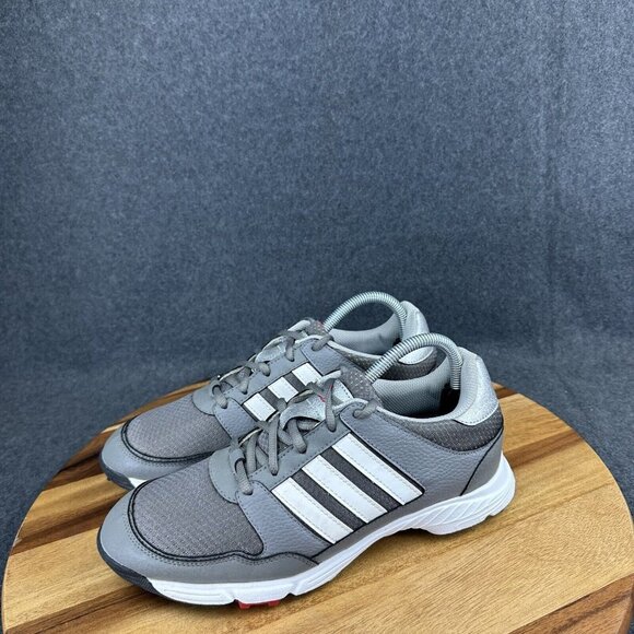 Adidas Mens 7.5 Tech Response 4.0 Spiked Golf Shoes Gray White Q47083 - Picture 6 of 12